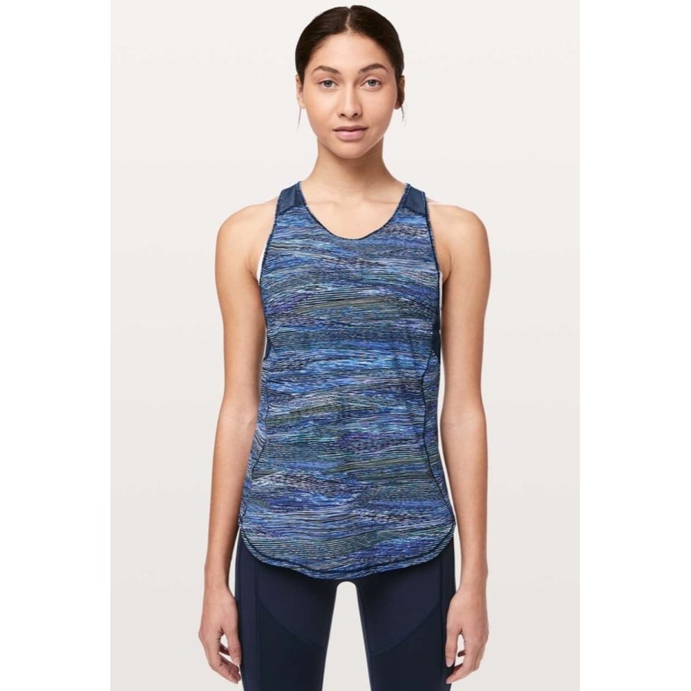Lululemon Sculpt Tank Top - Interconnect Blue Multi - Size 6? - See measurements